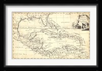 Map of West Indies Fine Art Print