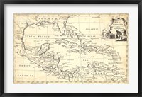 Map of West Indies Fine Art Print