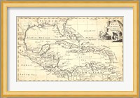 Map of West Indies Fine Art Print