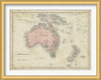 Map of Australia Fine Art Print