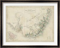 Map of New South Wales Fine Art Print