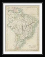 Map of Brazil Fine Art Print