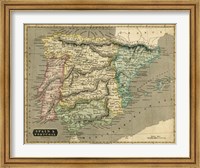 Thomson's Map of Spain & Portugal Fine Art Print