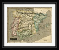 Thomson's Map of Spain & Portugal Fine Art Print