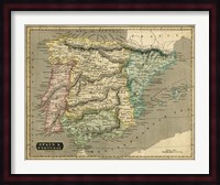 Thomson's Map of Spain & Portugal Fine Art Print