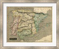 Thomson's Map of Spain & Portugal Fine Art Print