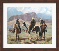 Three Cowboys Fine Art Print