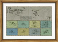Map of the Greater & Lesser Antilles Fine Art Print