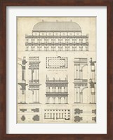 Vintage Architect's Plan IV Fine Art Print