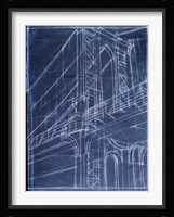 Bridge Blueprint I Framed Print