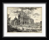Veduta della Basilica di S. Giovanni Laterano Framed Print