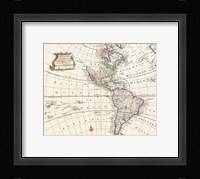 1747 Bowen Map of North America and South America Framed Print
