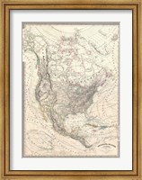 1857 Dufour Map of North America Fine Art Print