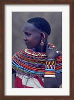 Side profile of a Samburu tribal woman Fine Art Print