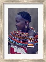 Side profile of a Samburu tribal woman Fine Art Print