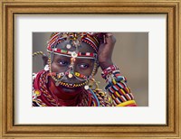 Portrait of a Samburu maiden Fine Art Print
