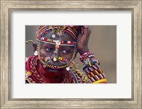 Portrait of a Samburu maiden Fine Art Print