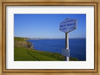 Anachronistic Sign, Guillamene Swimming Cove, Tramore, County Waterford, Ireland Fine Art Print