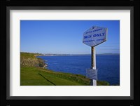 Anachronistic Sign, Guillamene Swimming Cove, Tramore, County Waterford, Ireland Fine Art Print