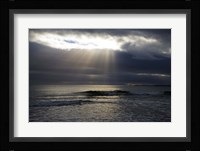 Sun Shining through Dark Clouds, Lady's Cove, The Copper Coast, County Waterford, Ireland Fine Art Print