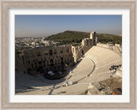 High angle view of an amphitheater, Odeon of Herodes Atticus, Acropolis, Athens, Attica, Greece Fine Art Print