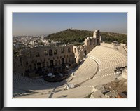 High angle view of an amphitheater, Odeon of Herodes Atticus, Acropolis, Athens, Attica, Greece Fine Art Print