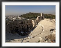 High angle view of an amphitheater, Odeon of Herodes Atticus, Acropolis, Athens, Attica, Greece Fine Art Print