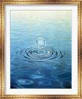 Clear bubble floating above water ripples in choppy water Fine Art Print