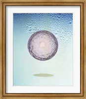 Crystal sphere floating in water and bubbles Fine Art Print