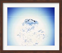 Churning bubbles rising upwards with bright light background Fine Art Print
