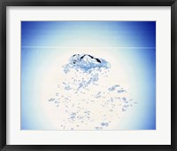 Churning bubbles rising upwards with bright light background Fine Art Print