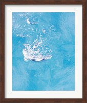 Bubbling water in blue water Fine Art Print