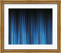 Vertically striated curtain in dark blues Fine Art Print