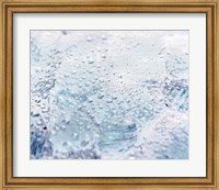 Close up of water droplets on lavender glass Fine Art Print