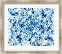 Kaleidoscopic pattern in green, blue and white Fine Art Print