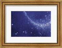 Trail of stars in deep blue sky Fine Art Print
