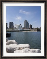 Museum at the waterfront, Milwaukee Art Museum, Lake Michigan, Milwaukee, Wisconsin, USA Fine Art Print