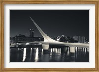 Buildings with a footbridge at the port, Puente De La Mujer, Puerto Madero, Buenos Aires, Argentina Fine Art Print