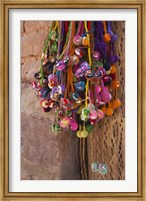 Multi-colored hangings on wall, Tulmas, Purmamarca, Quebrada De Humahuaca, Argentina Fine Art Print