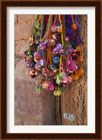 Multi-colored hangings on wall, Tulmas, Purmamarca, Quebrada De Humahuaca, Argentina Fine Art Print
