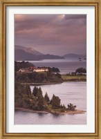 Hotel at the lakeside, Llao Llao Hotel, Lake Nahuel Huapi, San Carlos de Bariloche, Rio Negro Province, Patagonia, Argentina Fine Art Print