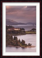 Hotel at the lakeside, Llao Llao Hotel, Lake Nahuel Huapi, San Carlos de Bariloche, Rio Negro Province, Patagonia, Argentina Fine Art Print