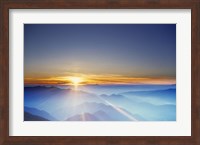 Sunrise over mountain range Fine Art Print