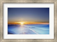 Sunrise over mountain range Fine Art Print