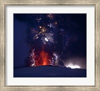 Close Up of an Erupting Volcano, Eyjafjallajokull, Iceland Fine Art Print