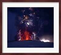 Close Up of an Erupting Volcano, Eyjafjallajokull, Iceland Fine Art Print