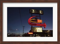 Low angle view of a motel sign, Route 66, Kingman, Mohave County, Arizona, USA Fine Art Print