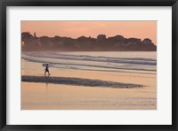 Man walking on the beach, Good Harbor Beach, Gloucester, Cape Ann, Massachusetts, USA Fine Art Print