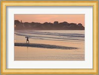 Man walking on the beach, Good Harbor Beach, Gloucester, Cape Ann, Massachusetts, USA Fine Art Print