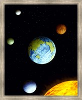 Universe with planets Fine Art Print